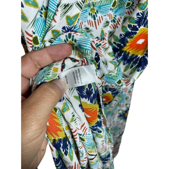 Spense Womens White Aztec Print Dress Sz Large NWT Side Slit Coverup - Picture 10 of 16